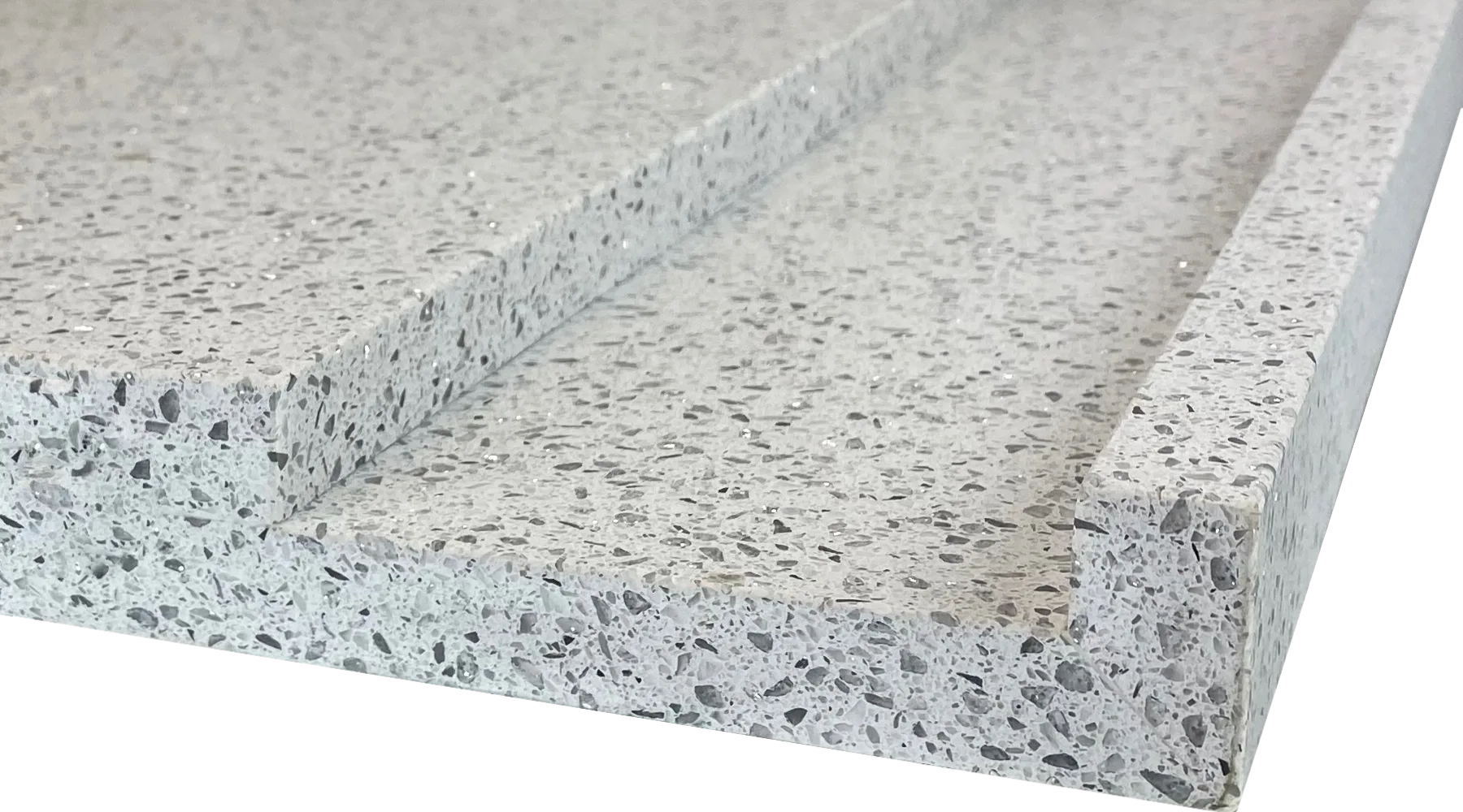Glass Rail with Stop edge profile diagram