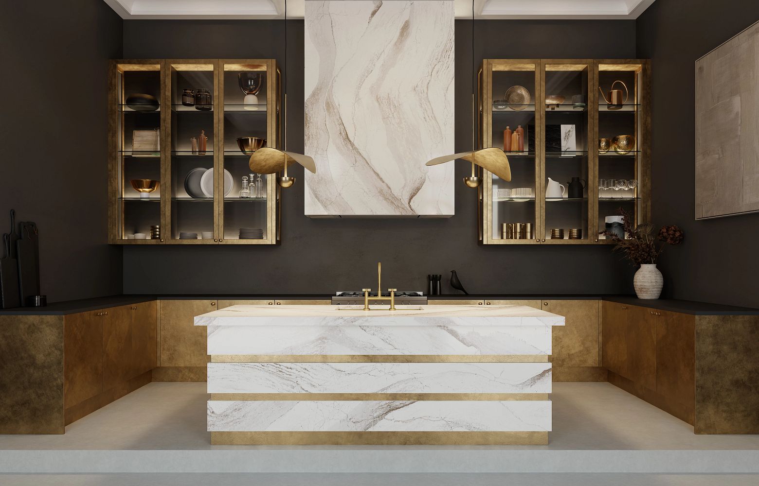 Cambria Windsor Brass Satin Ridge