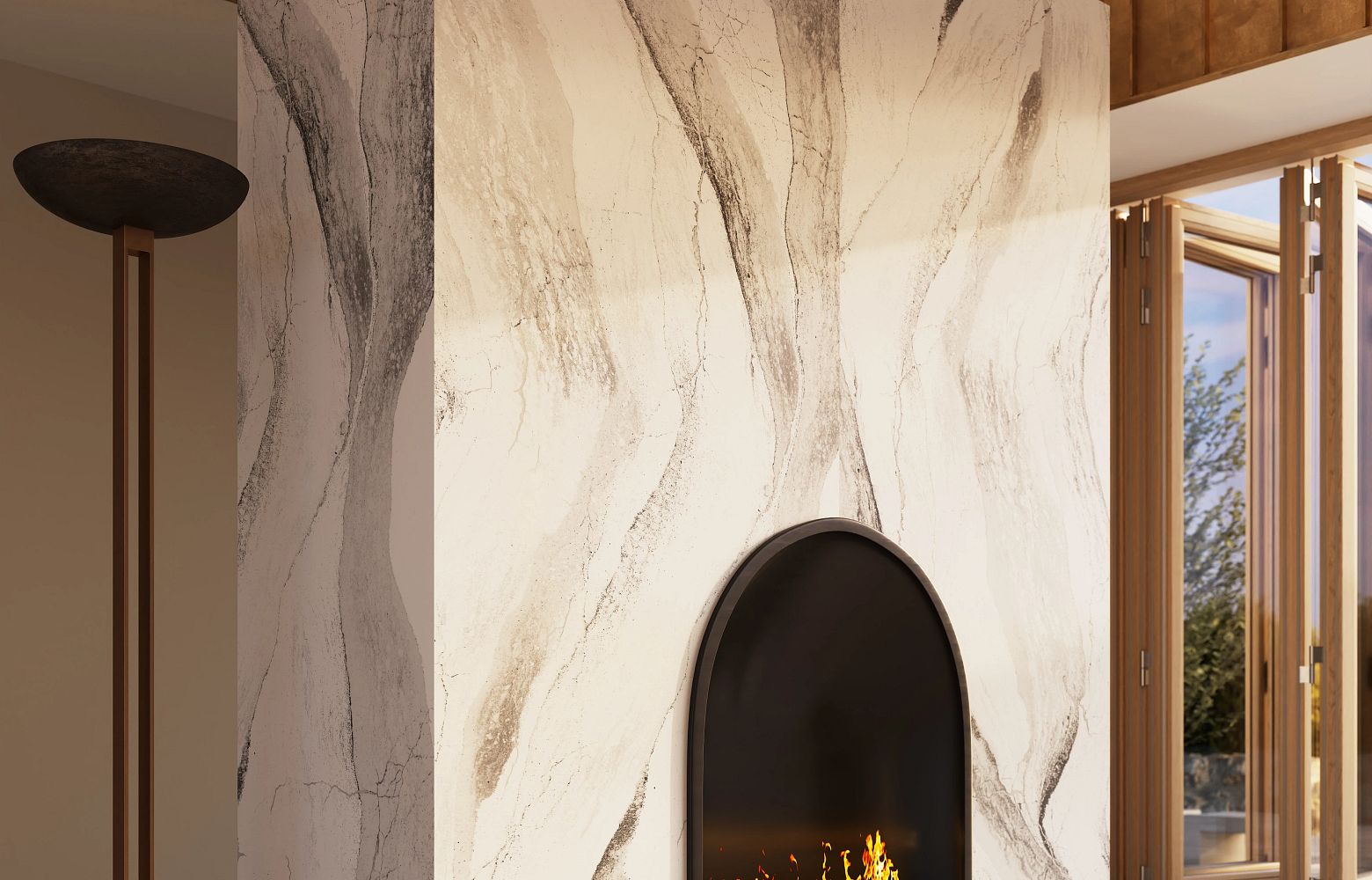 Cambria Windsor Brass Satin Ridge