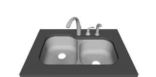 Three Hole — 2 Right — Offset — small bowl left faucet layout diagram