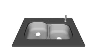 Accessory — Right — Offset — small bowl left faucet layout diagram