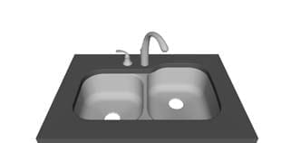 Two Hole — 1 Left — Offset — small bowl right faucet layout diagram
