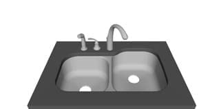 Three Hole — 2 Left — Offset — small bowl right faucet layout diagram