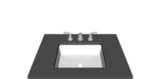 Vanity — 8″ Widespread — Rectangular bowl faucet layout diagram