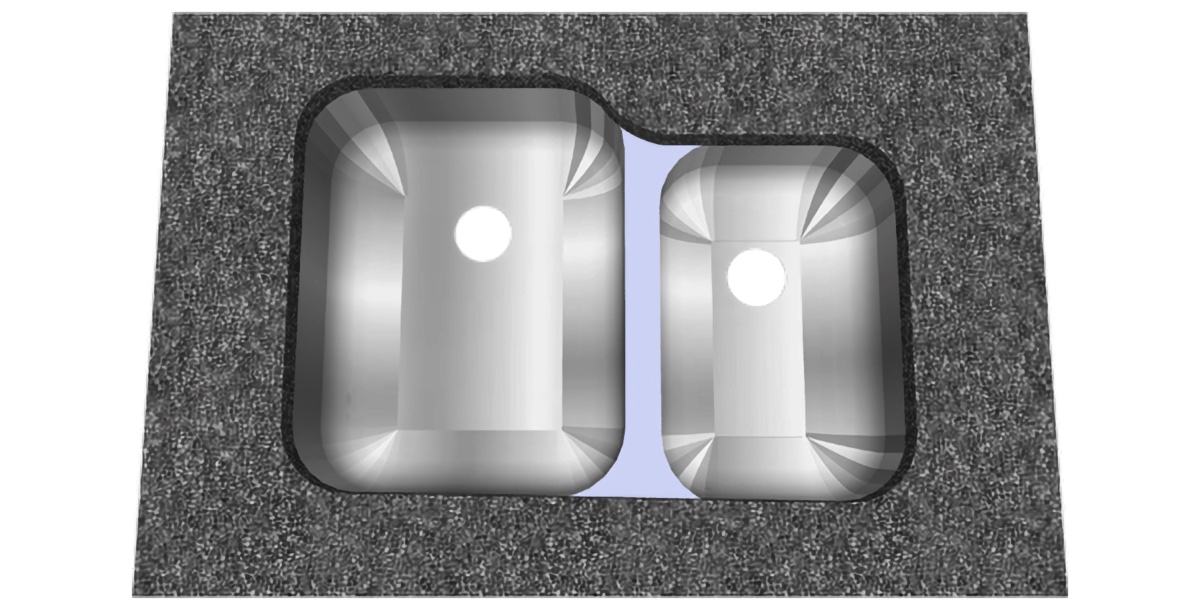 Full undermount sink mount diagram