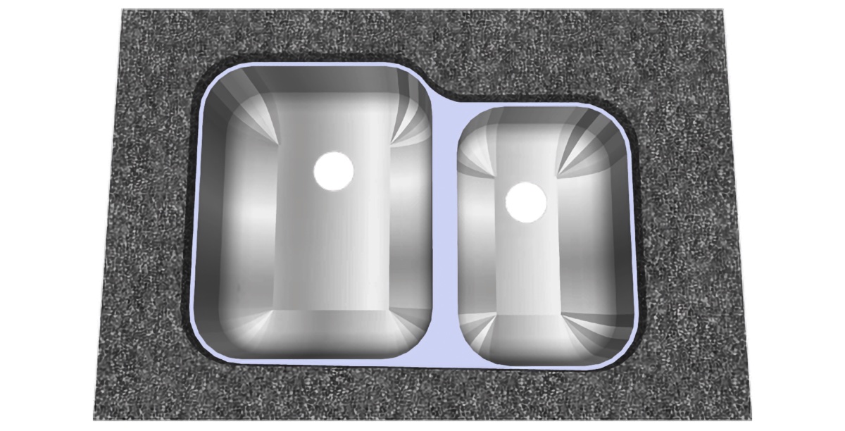 Undermount with reveal sink mount diagram